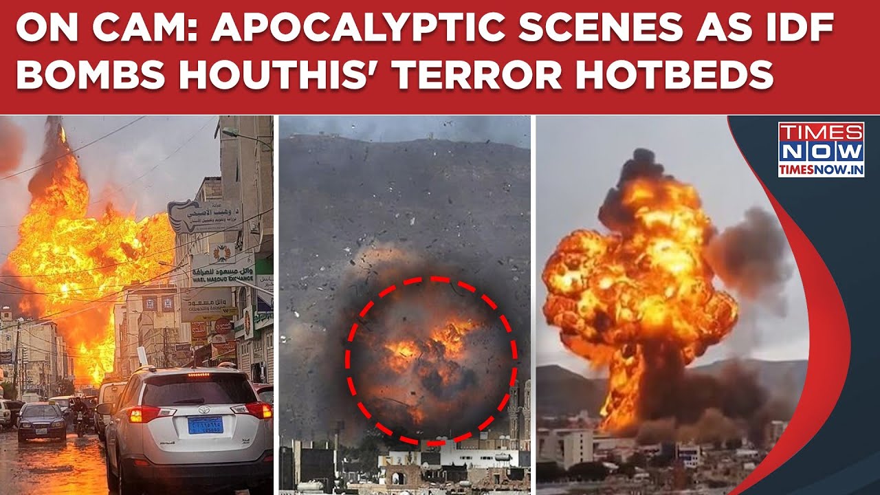 IDF Bombs Sanaa: On Cam-Apocalyptic Aftermath Visuals As Houthi Dens Blown Up| Israel's Yemen Op