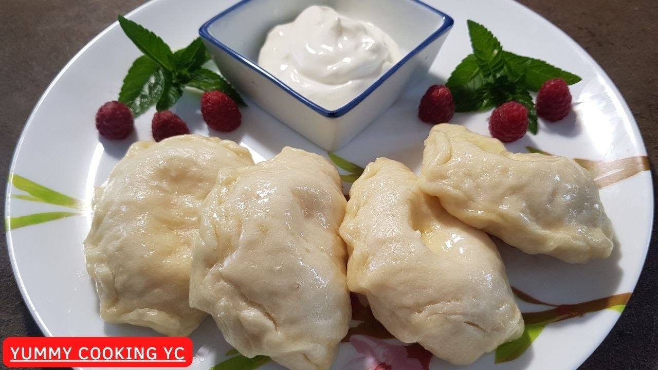Вареники Украинские на пару с творогом(тесто на кефире). Вареники. Украинская еда.