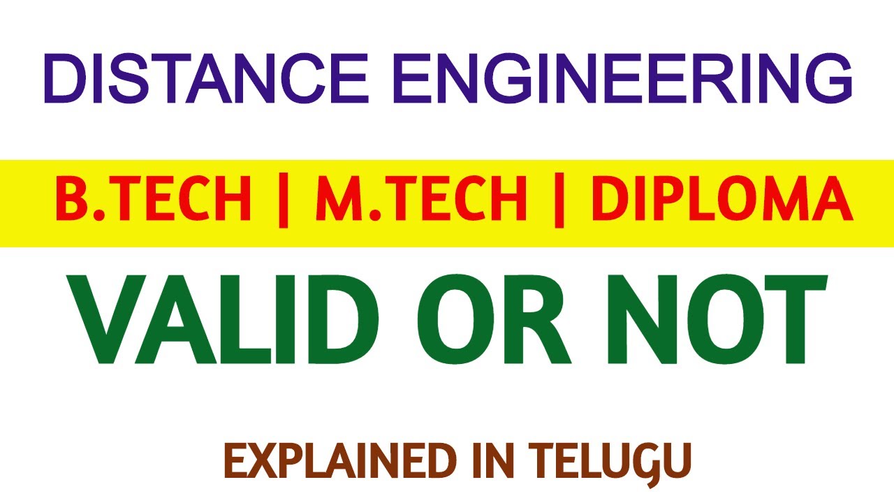 Distance B Tech in Telugu | Distance Education for Diploma Holders | Distance Diploma, M.Tech Course