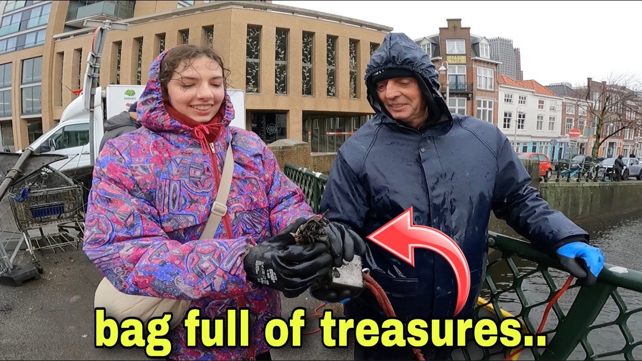 her first time magnet fishing... she leaves all the pros speechless..