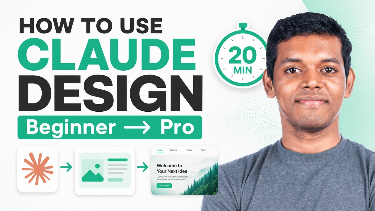 How to Use Claude Design (Beginner to Pro in 20 Mins)