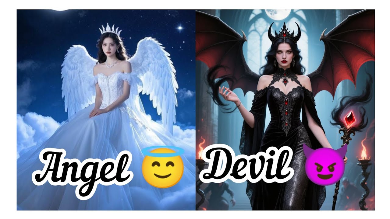 Angel 😇 vs 😈 devil choose any one #trending@srfstar1475