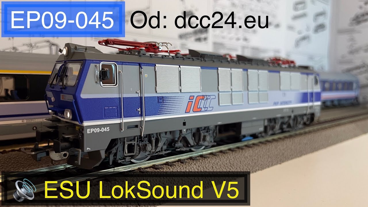 EP09 TEST dekodera ESU LokSound V5 + E1 + UPS | #H0 | #DCC | #EP09 | #PIKO | #PKP | #PKPInterCity