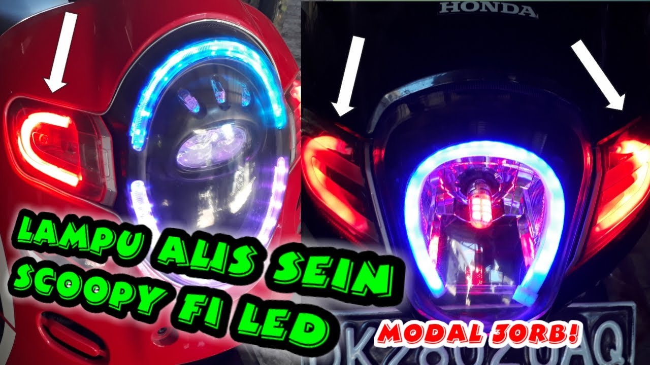 Cara Pasang Lampu Alis Pada Sein Scoopy Fi Led // Full Tutorial