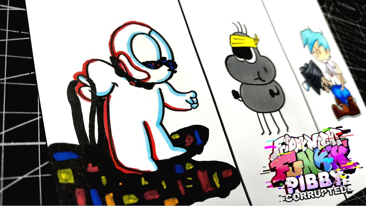 dibujo Friday Night Funkin' pibby VS Robert pibby fnf mod😈