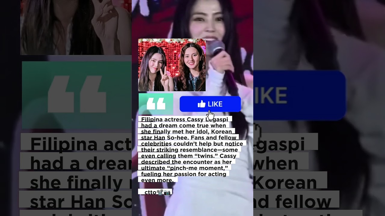 Cassy Legaspi Meets Han So-hee: Fans Call Them TWINS! 👯&zwj;♀️#HanSoHee #CassyLegaspi #CelebrityNews