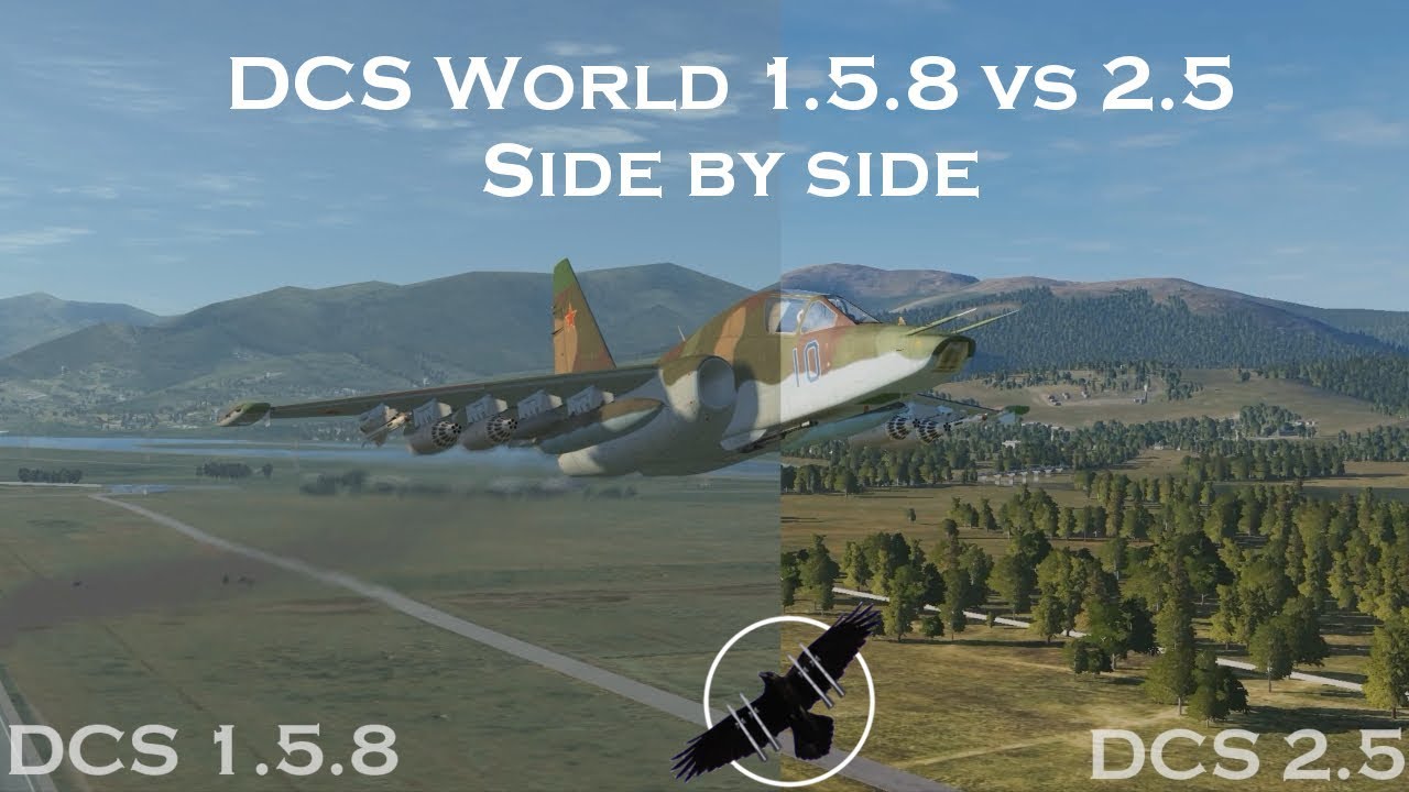 DCS World 1.5.8 vs 2.5 side by side: summer