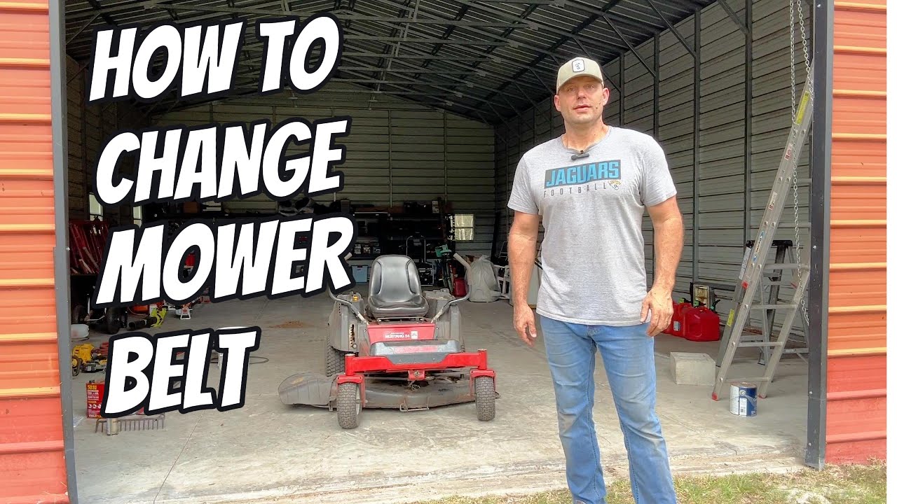 How to change mower belt