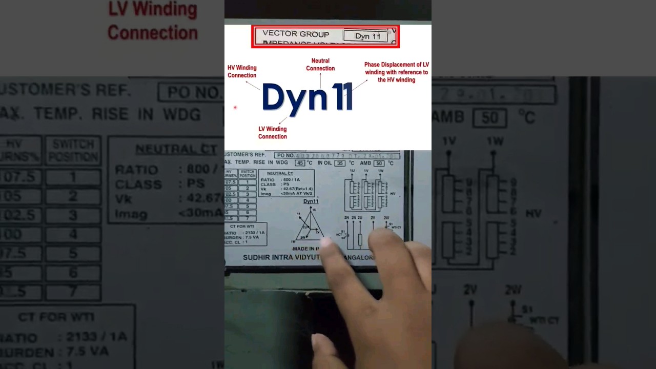 🔰Transformer Vector Group #transformers #vectorgroup #shorts #electrical #youtubeshorts #short
