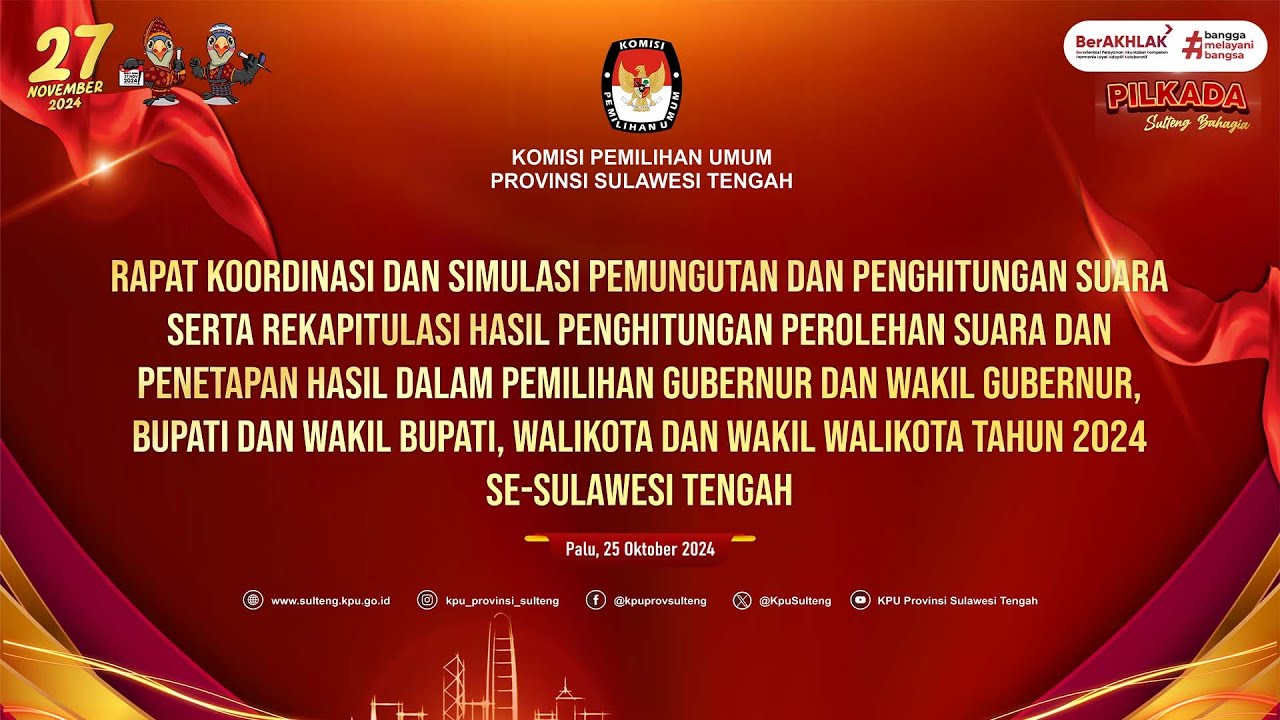 SIMULASI PEMILIHAN PILKADA SERENTAK 2024 - KPU SULTENG