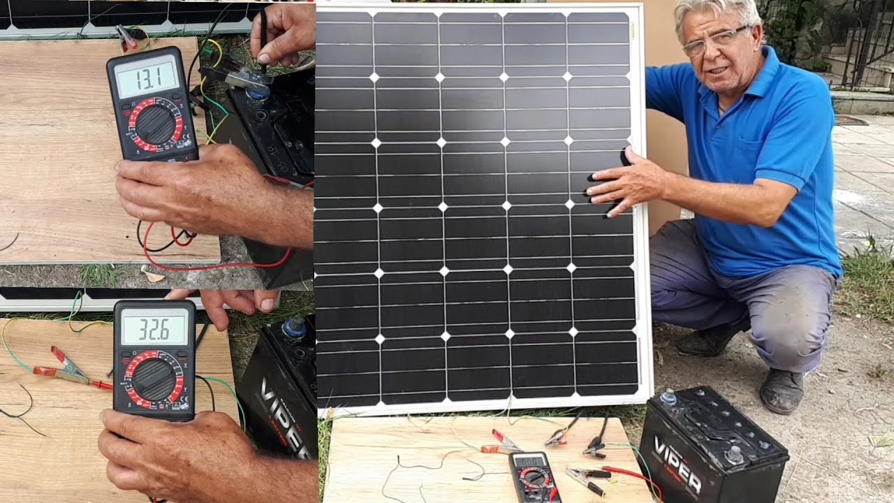 Πως να φορτίσουμε μπαταρία με πάνελ  How to charge a battery with a panel