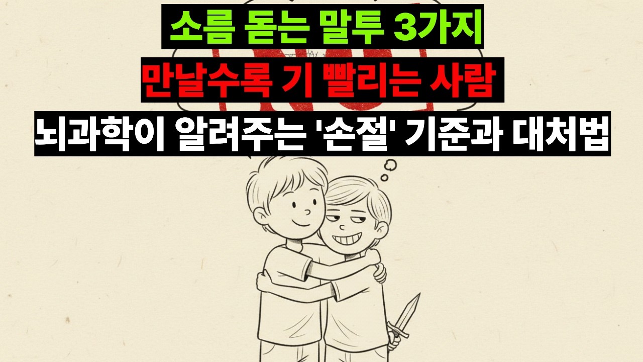 만날수록 기 빨리는 사람, 뇌과학이 알려주는 '손절' 기준과 대처법