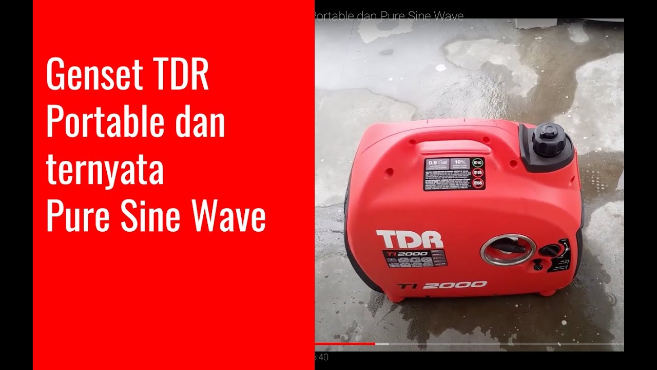 🔴 Genset TDR TI 2000 Portable dan Pure Sine Wave