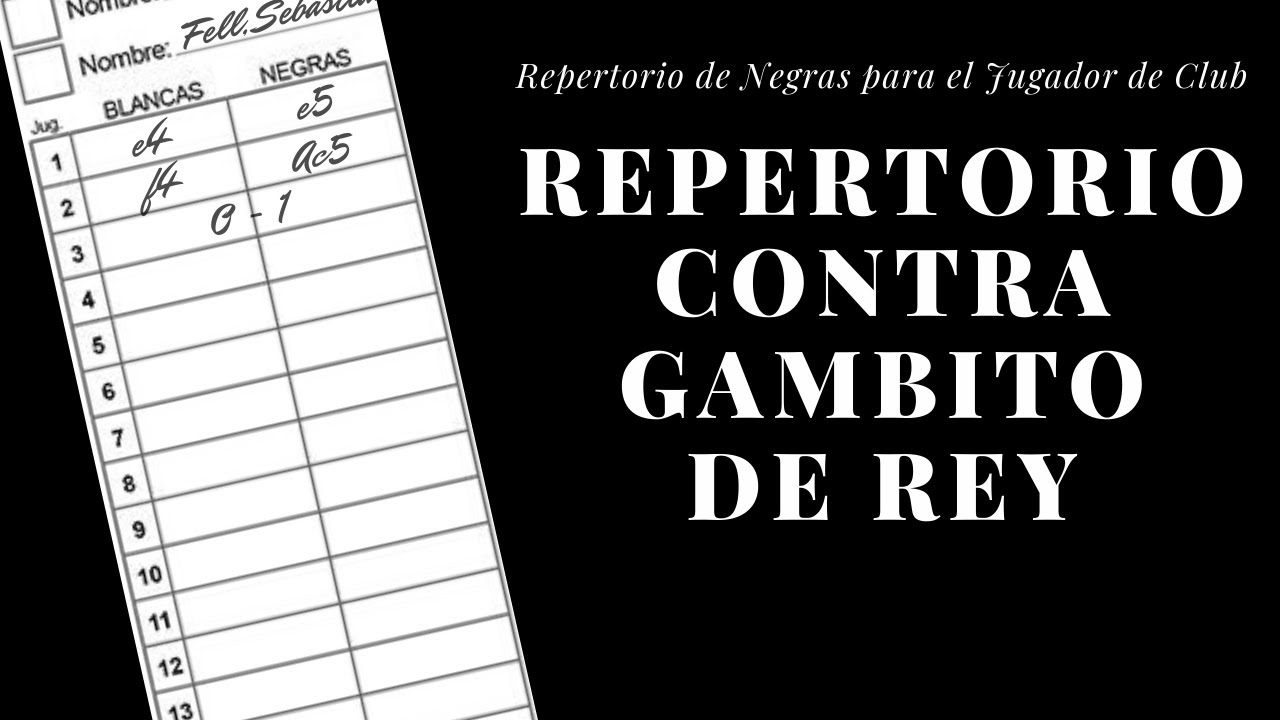 Gambito de Rey - La Apertura MENOS Temida