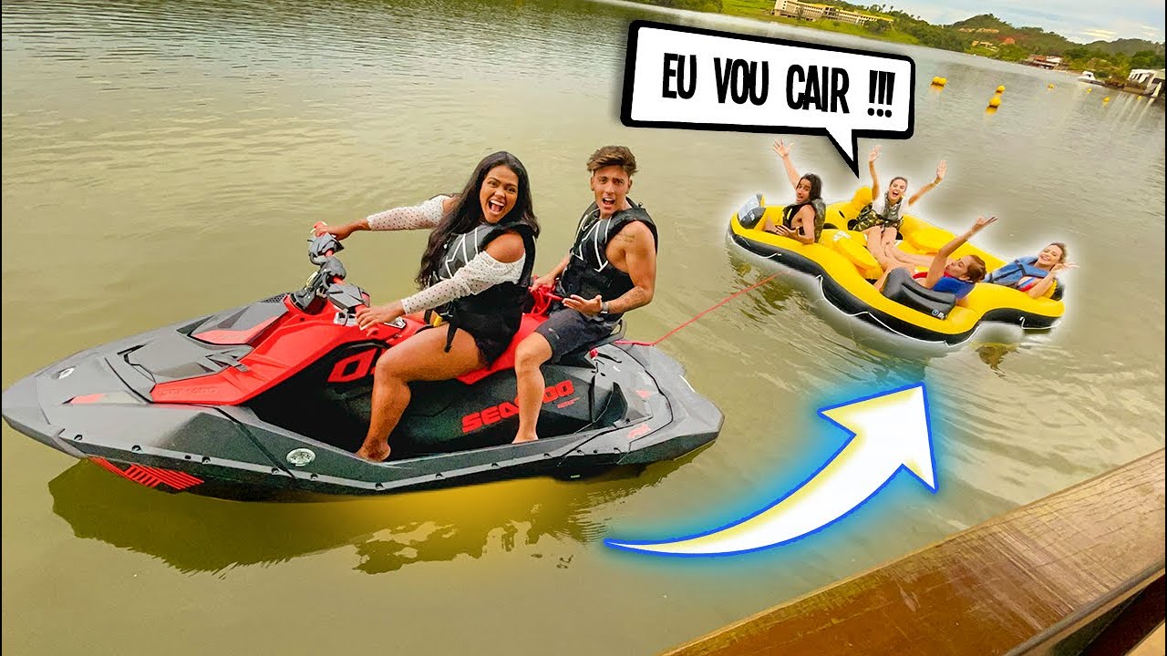 PUXAMOS A BOIA GIGANTE COM O JET SKI !!!