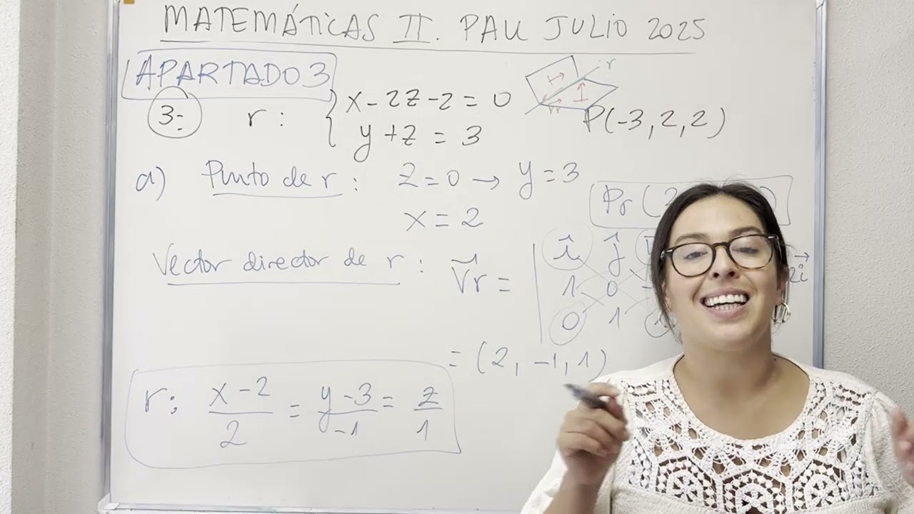 PAU Cantabria Julio 2025. Matemáticas II (Apartado 3/4)