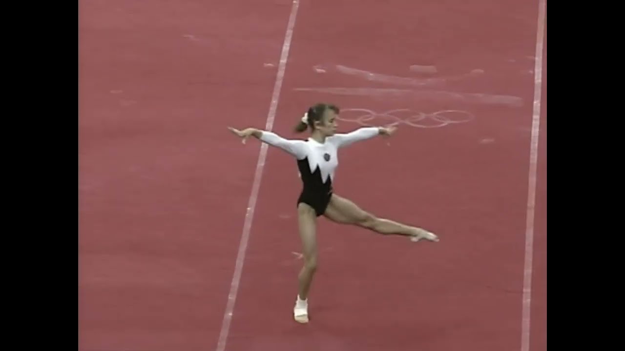 Yelena Grudneva - 1992 Olympics Compulsory Floor Exercise