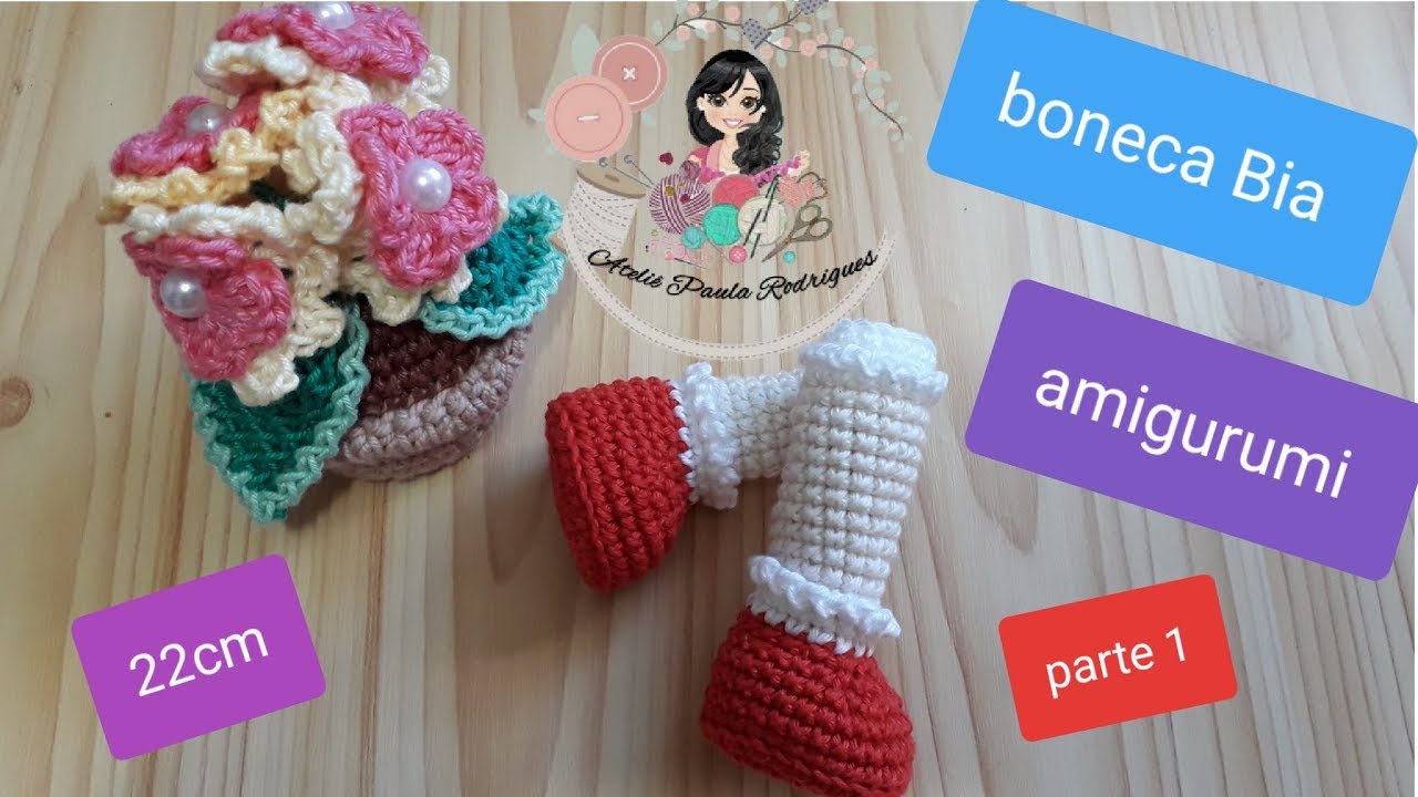 Bia boneca pequena amigurumi (1/6) parte 1