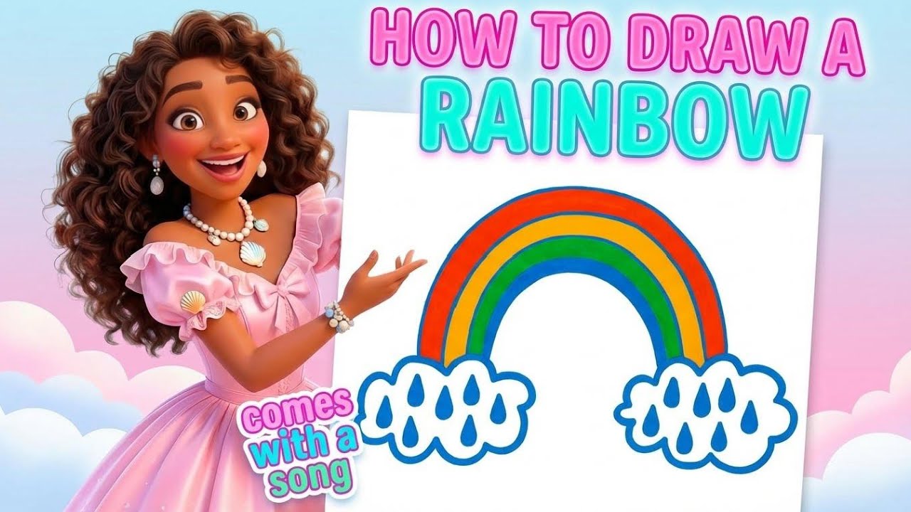 How to Draw a Rainbow | Sing Along While You Draw with Princess Marisella