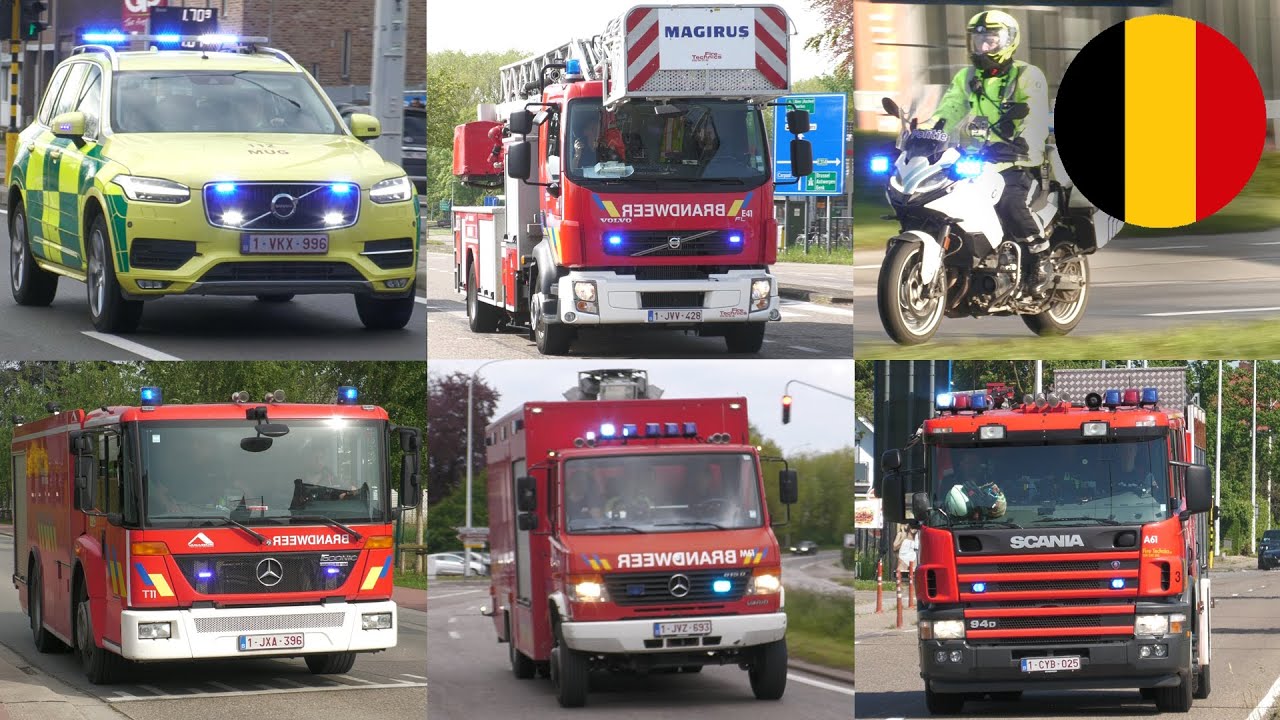 Brandweer, politie, ambulance en MUG met spoed onderweg naar meldingen in Maasmechelen en Lanaken