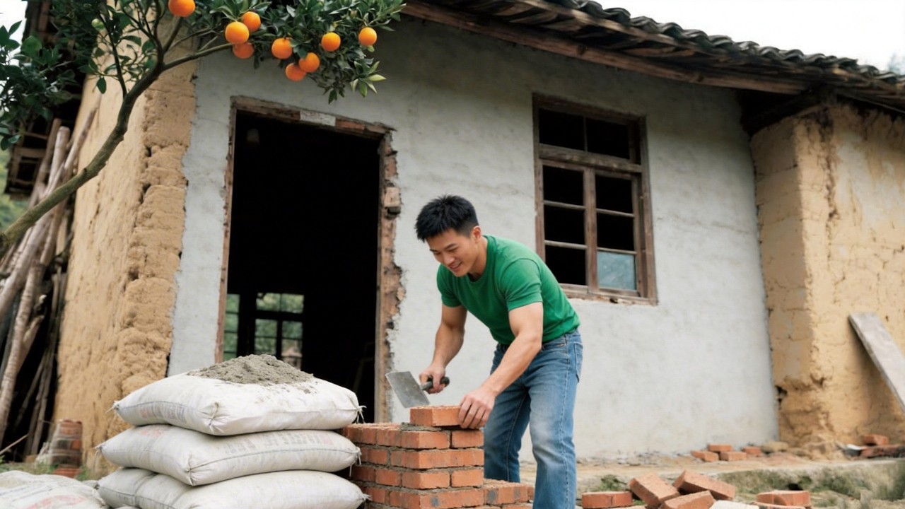 Renovate old rural houses and have a low-cost retirement home#house #makeover#building