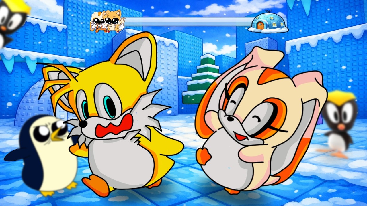 TAILS y CREAM se convierten en PINGUINOS roblox 🐧😱