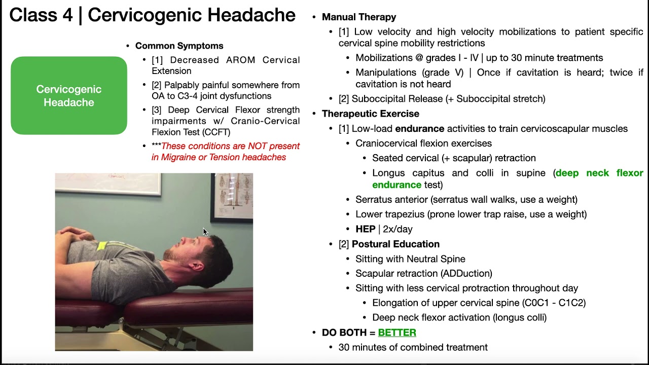 Neck Pain with Cervicogenic Headache | Presentation + Treatment