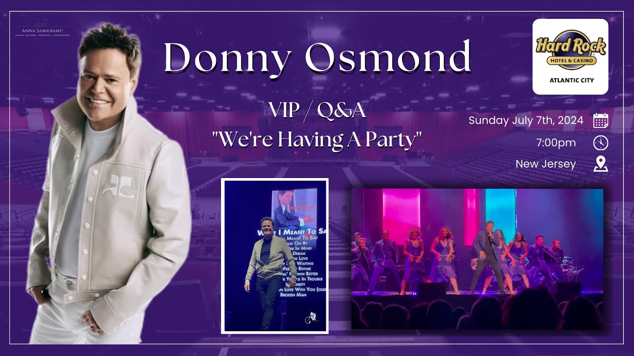 @donnyosmond Pre-show Q&A (Atlantic City, NJ)