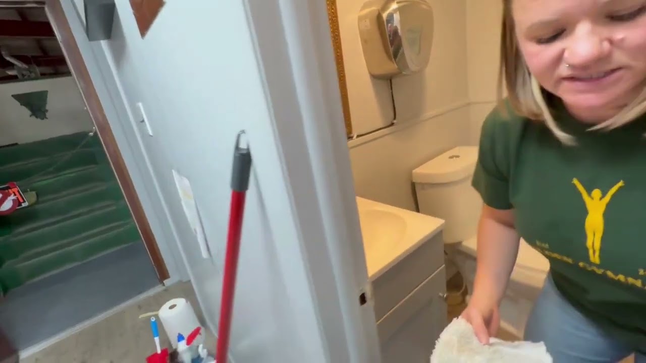 Golden Gymnastics Bathroom cleaning