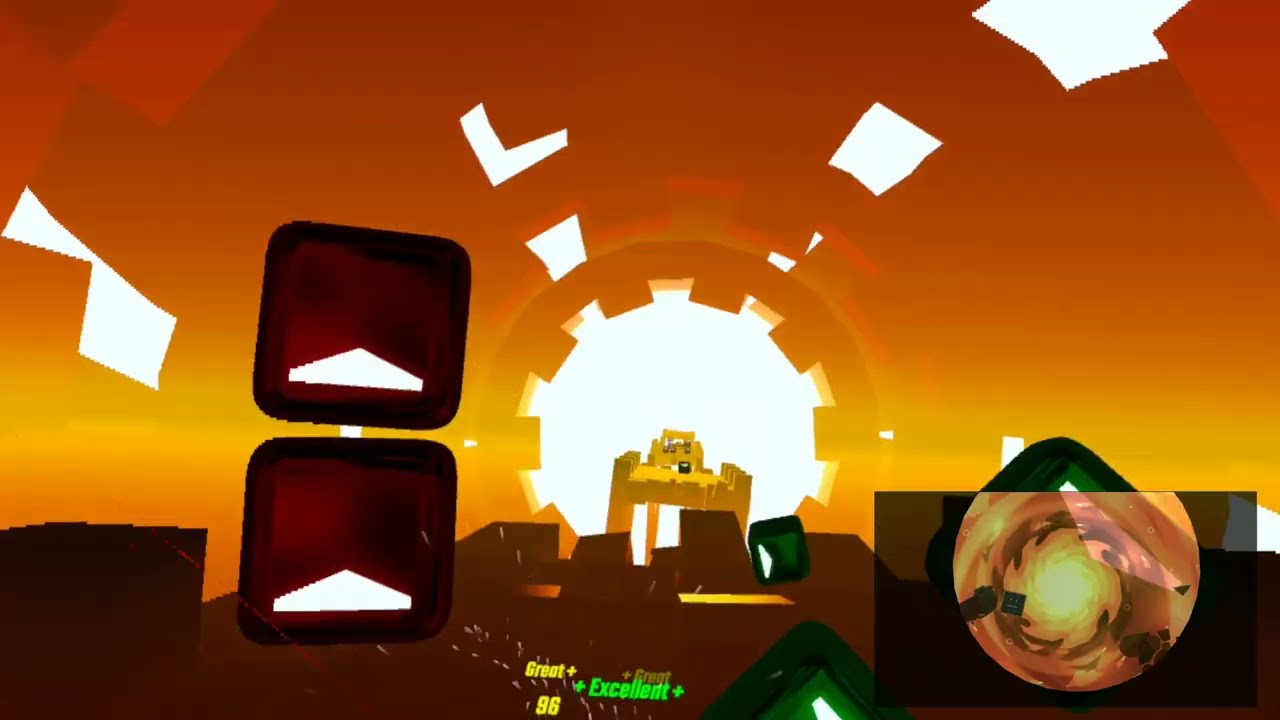 Change of Scene in BEAT SABER | Map and Geometry Dash Side by Side