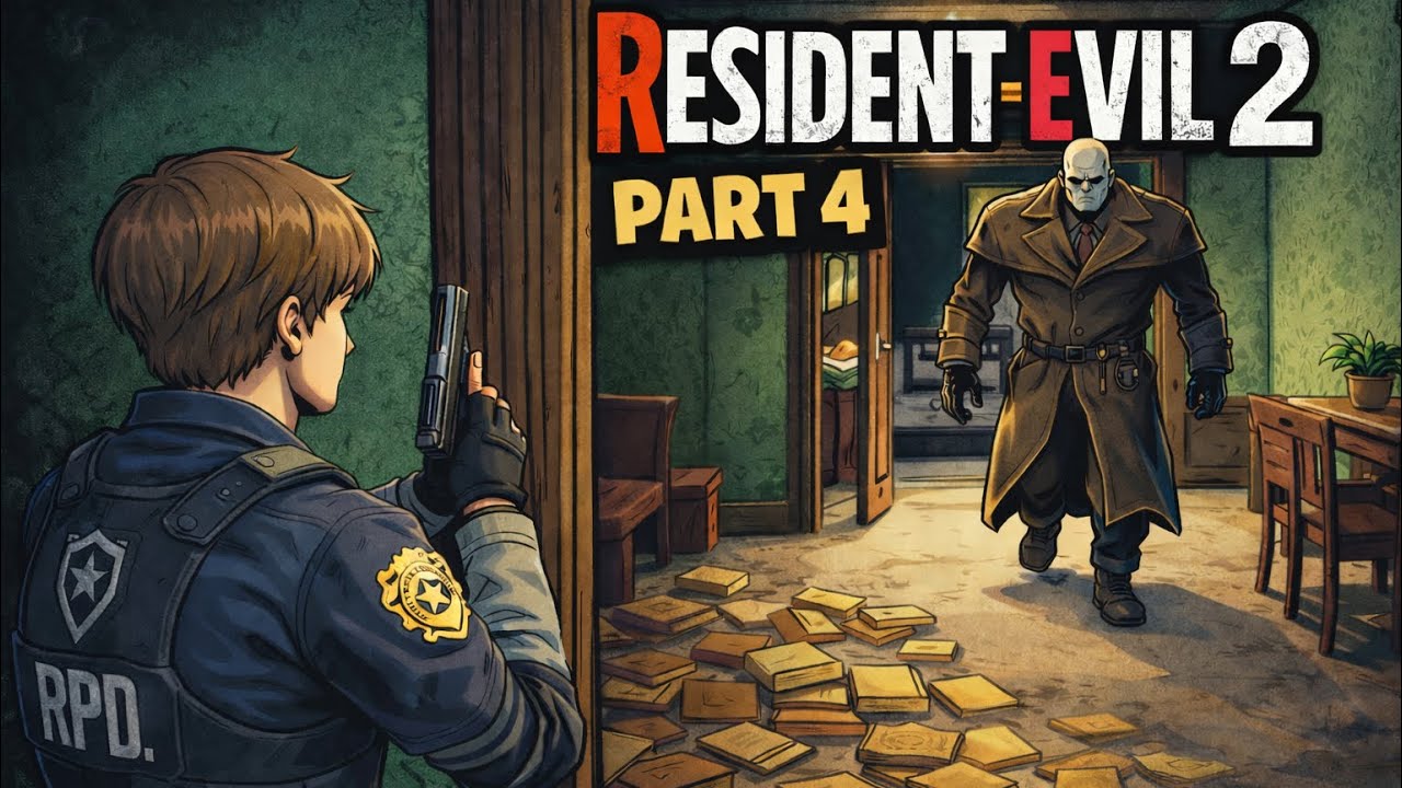 YOU CAN’T ESCAPE HIM !!!!!  (Resident Evil 2)(Part 4)