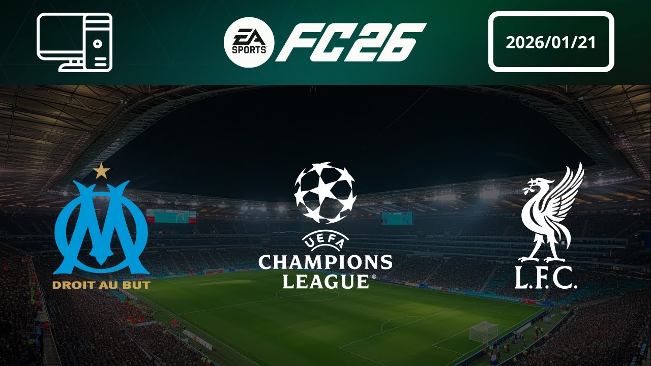 [4K] Olympique Marseille vs Liverpool - Prediction - 2025-26 UEFA Champions League - EA FC 26