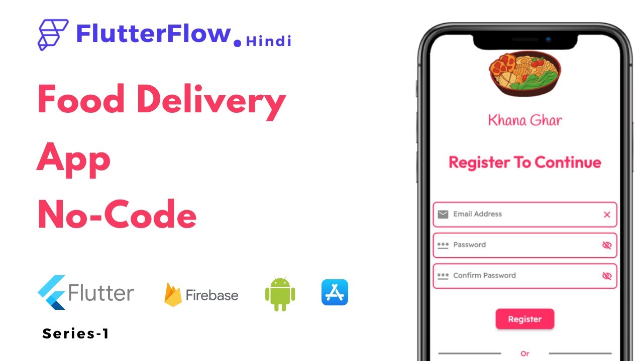 Food Delivery App Without Code | Food Delivery App FlutterFlow  Tutorial