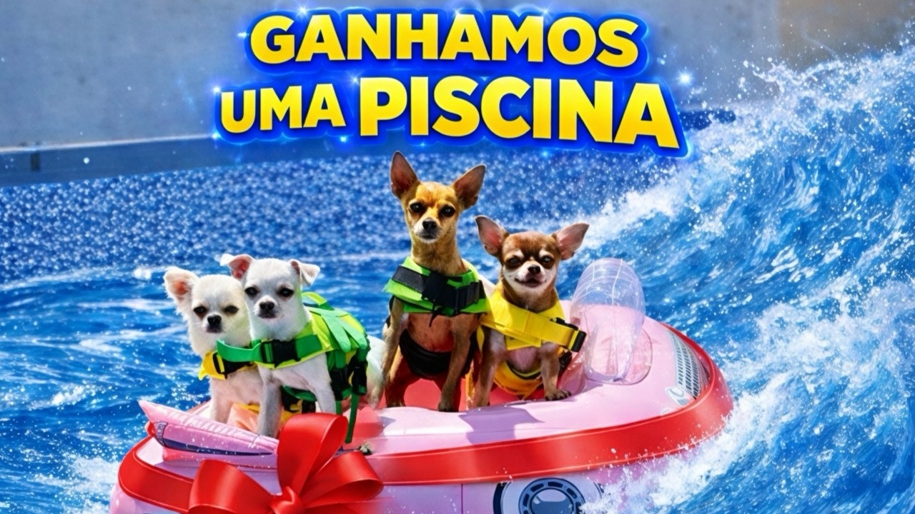 A BIG PISCINA ERA PRESENTE… ATÉ OS CACHORROS PULAREM NELA! 😱💦🐶
