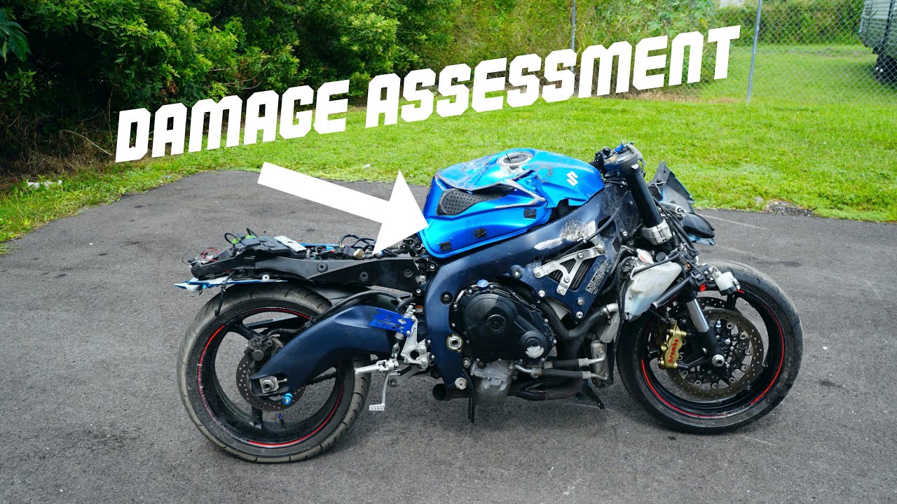 Восстановление разбитого мотоцикла GSXR 1000 2012 года (часть 1, оценка повреждений)