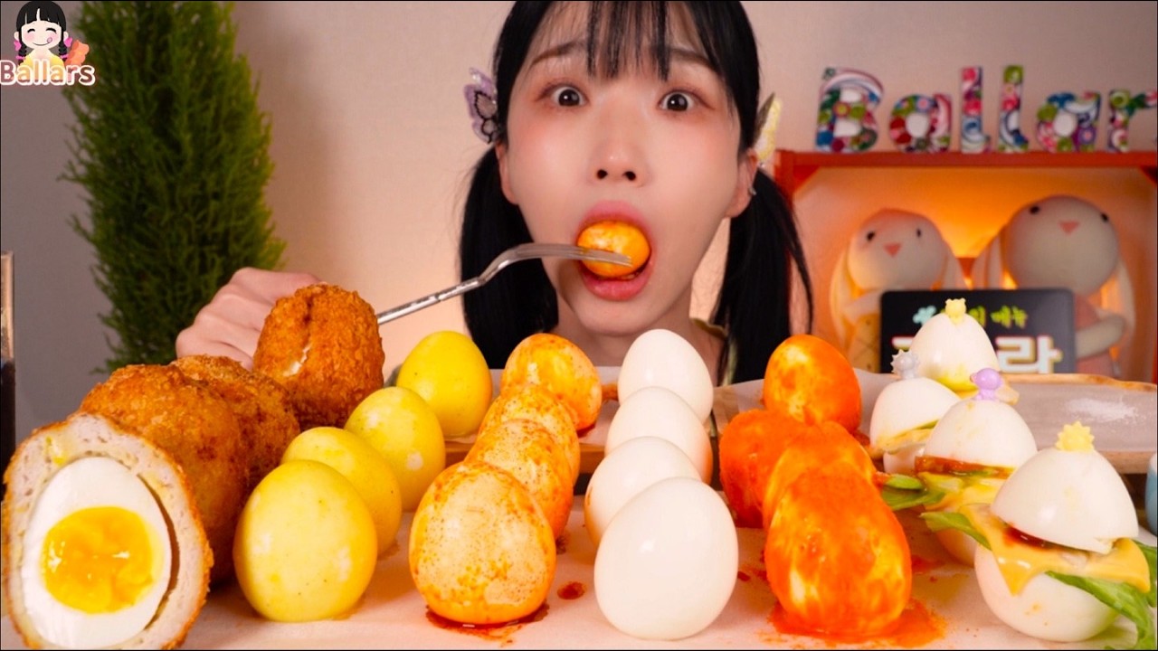 Mukbang:) 🥚A variety of boiled eggp mukbang ☆ Big Bites :: ASMR :: Eatingshow ☆
