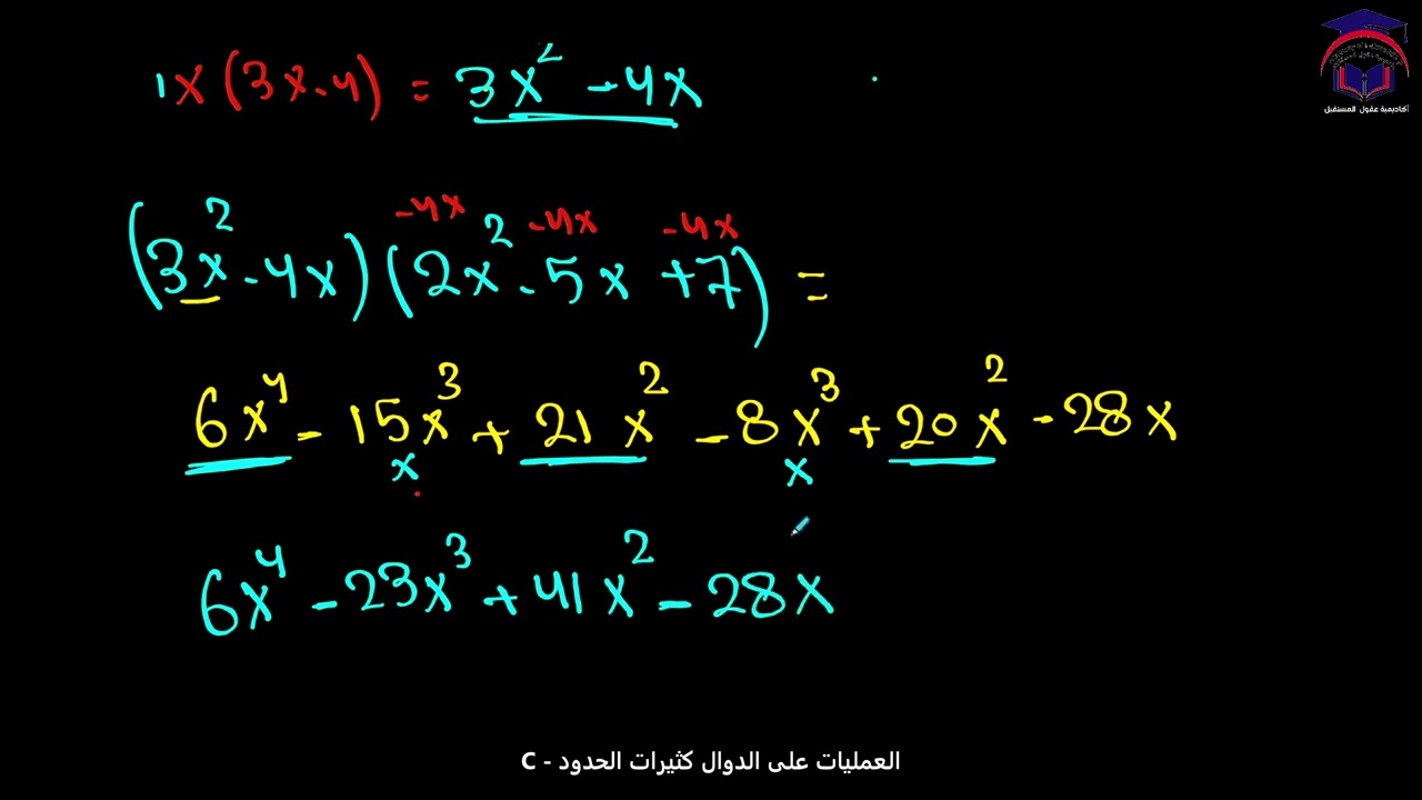 Math 11 S1 lesson 9C talat العمليات على الدوال كثيرات الحدود  الصف الحادي عشرر