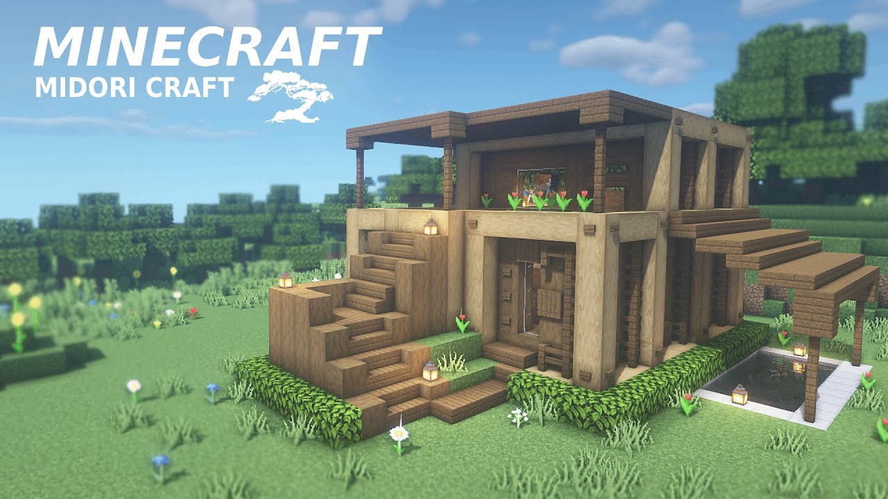 Minecraft | How to Build a Wooden Modern House