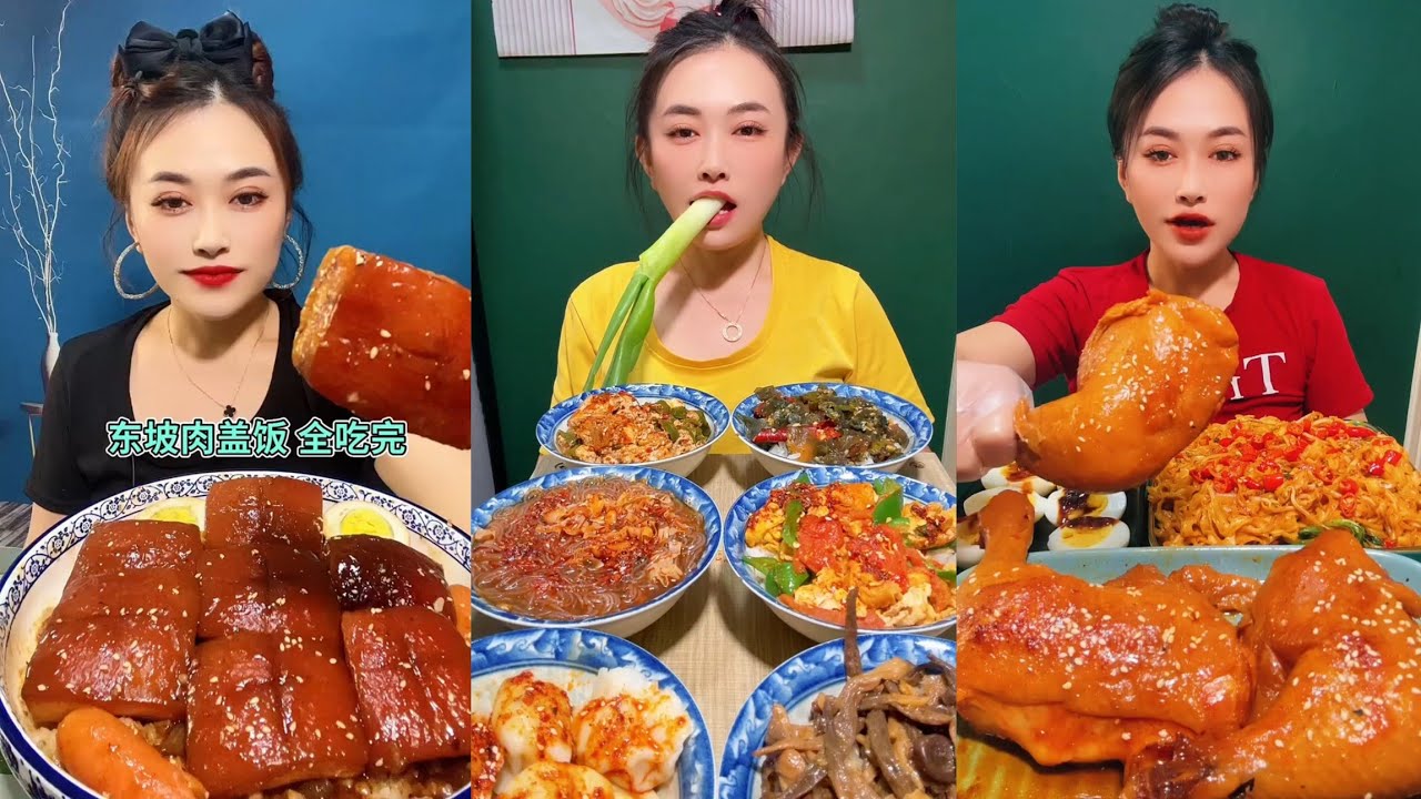 Mukbang Challenge Eating Rice 🍚 with food Spicy 🔥🥵 Noodles 🍜 🍖🥓 Meat#spicyfood #pork #food #yummy 