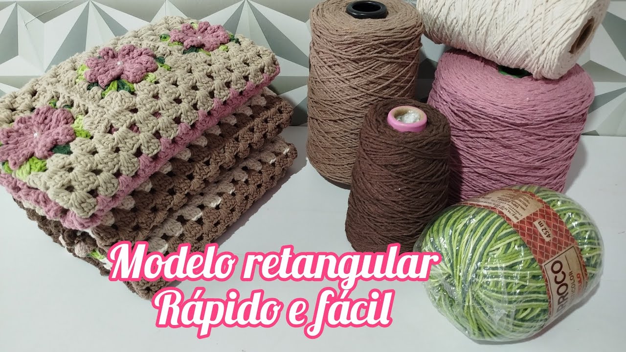 🚨UMA ENCOMENDA DE TAPETES RETANGULAR🌟#satisfying #crochet #criandocomassobras 