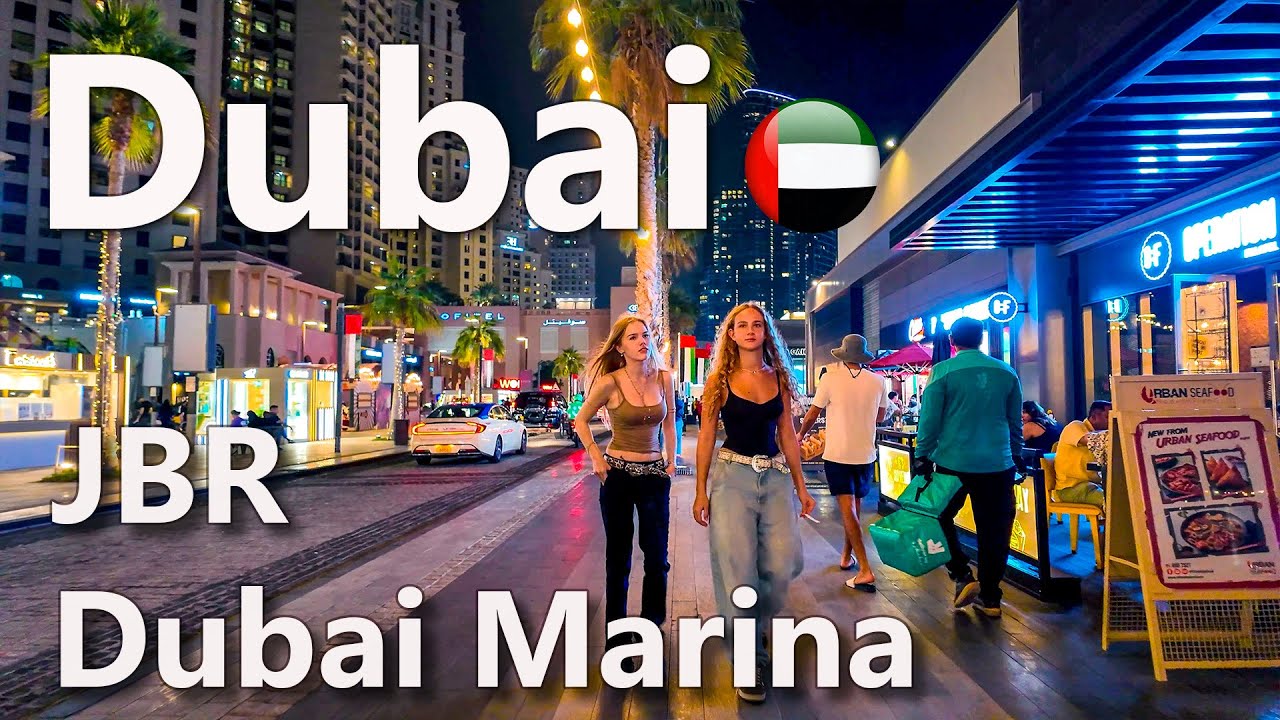 Dubai 4K🇦🇪 Evening JBR, Dubai Marina Walking Tour