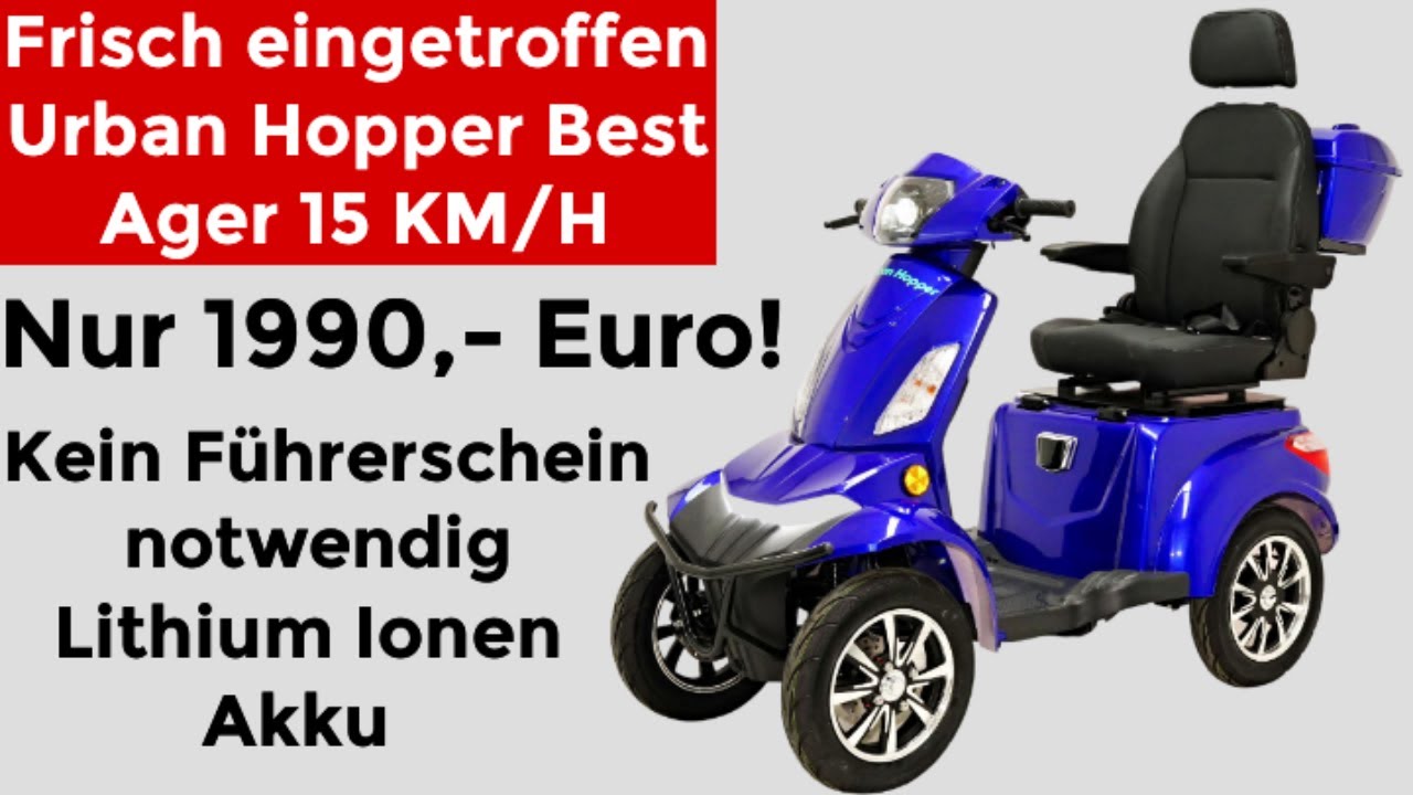 Elektro Seniorenmobil ohne Fahrerlaubnis #seniorenmobil #urbanhopper #ohnefahrerlaubnis