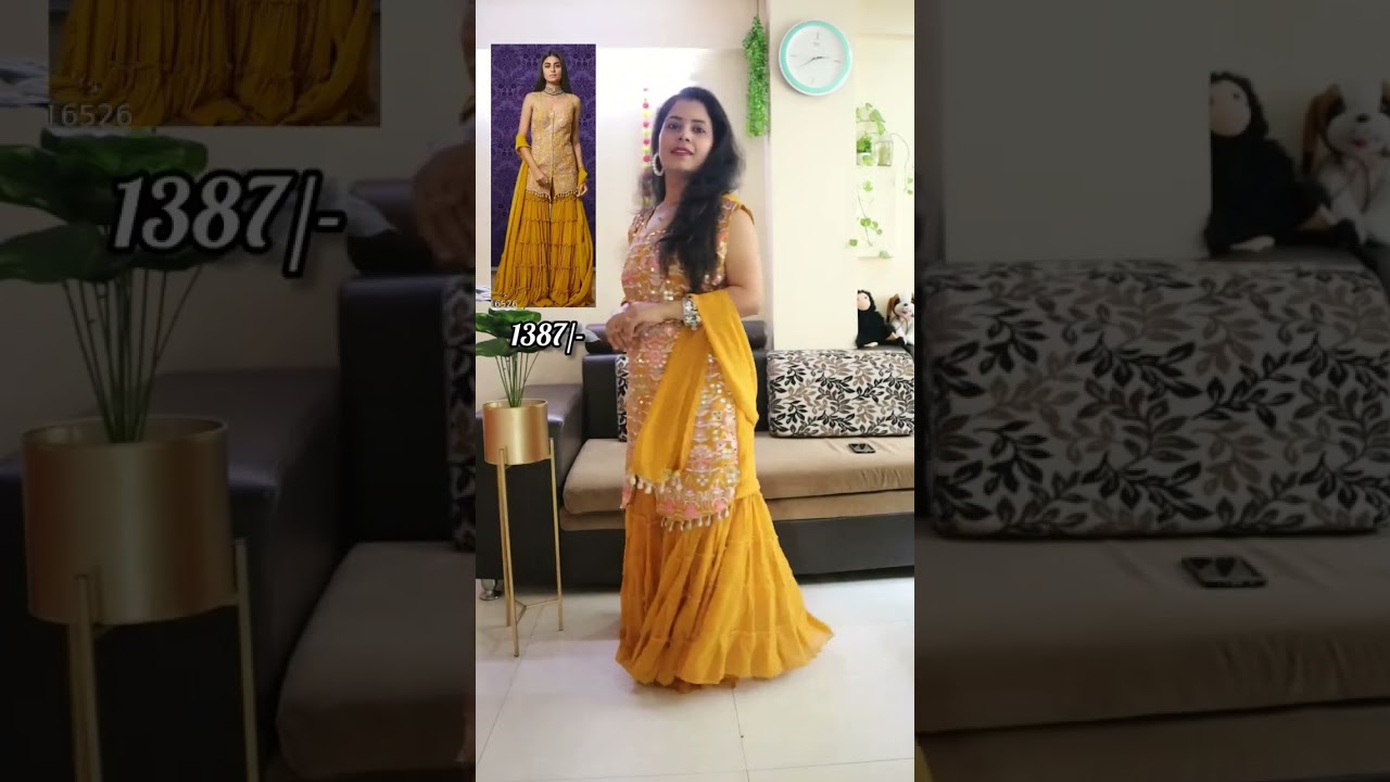 Meesho wedding haldi outfit #meesho #short #shorts #ytshorts #weeding #shortsvideo #haul