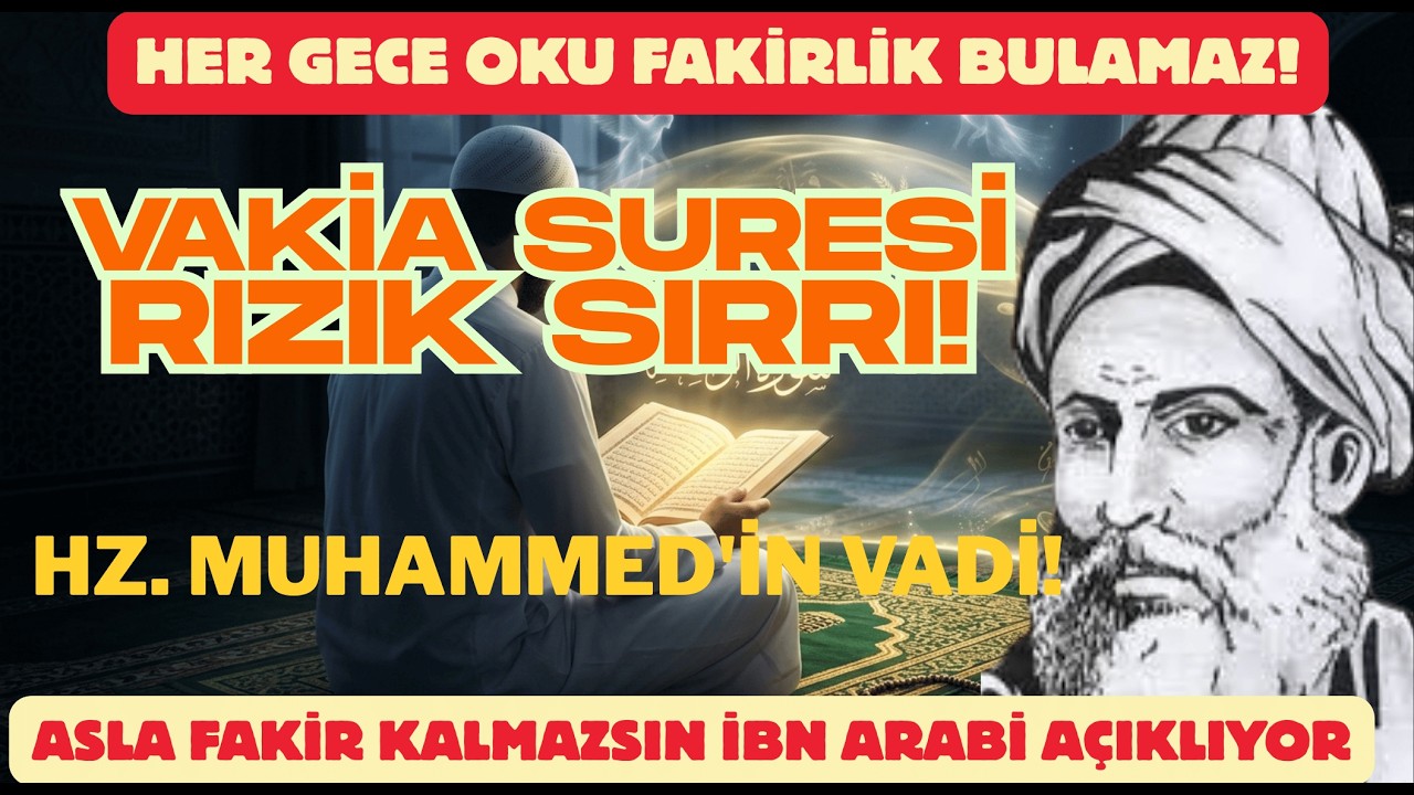 Vakıa Suresi – Her Gece Oku, Fakirlik Bulamaz Seni İbnü'l-Arabi Açıklıyor