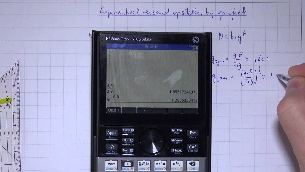 VWO5wisAC_H5_11 Exponentiele formule opstellen bij grafiek