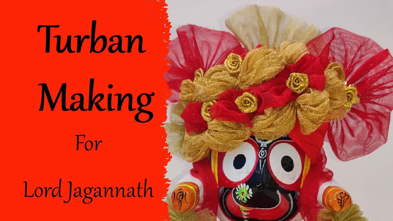 ll Jagannath (TURBAN) making ll How to stitch  PUFF & FRILL  MUKUT, PAGADI, CROWN for Lord JAGANNATH