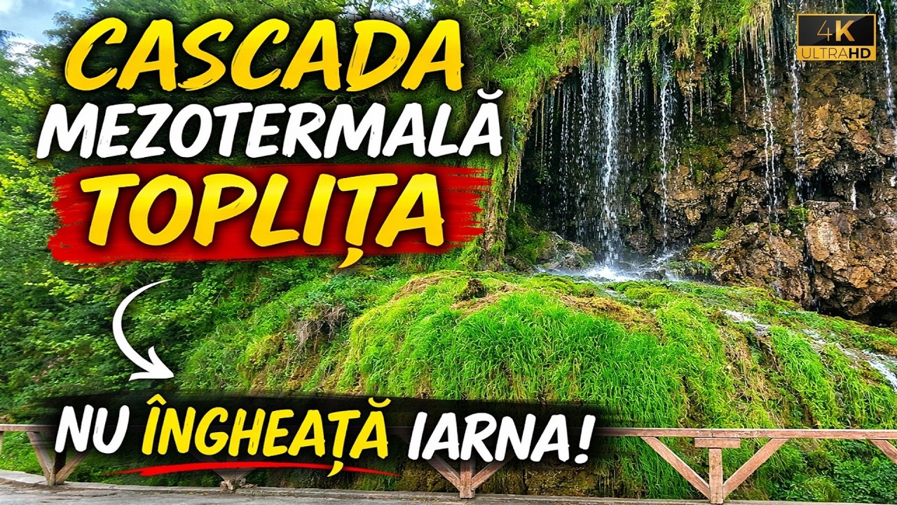 Cascada din România care NU îngheață iarna | Cascada Mezotermală Toplița 4k60fps
