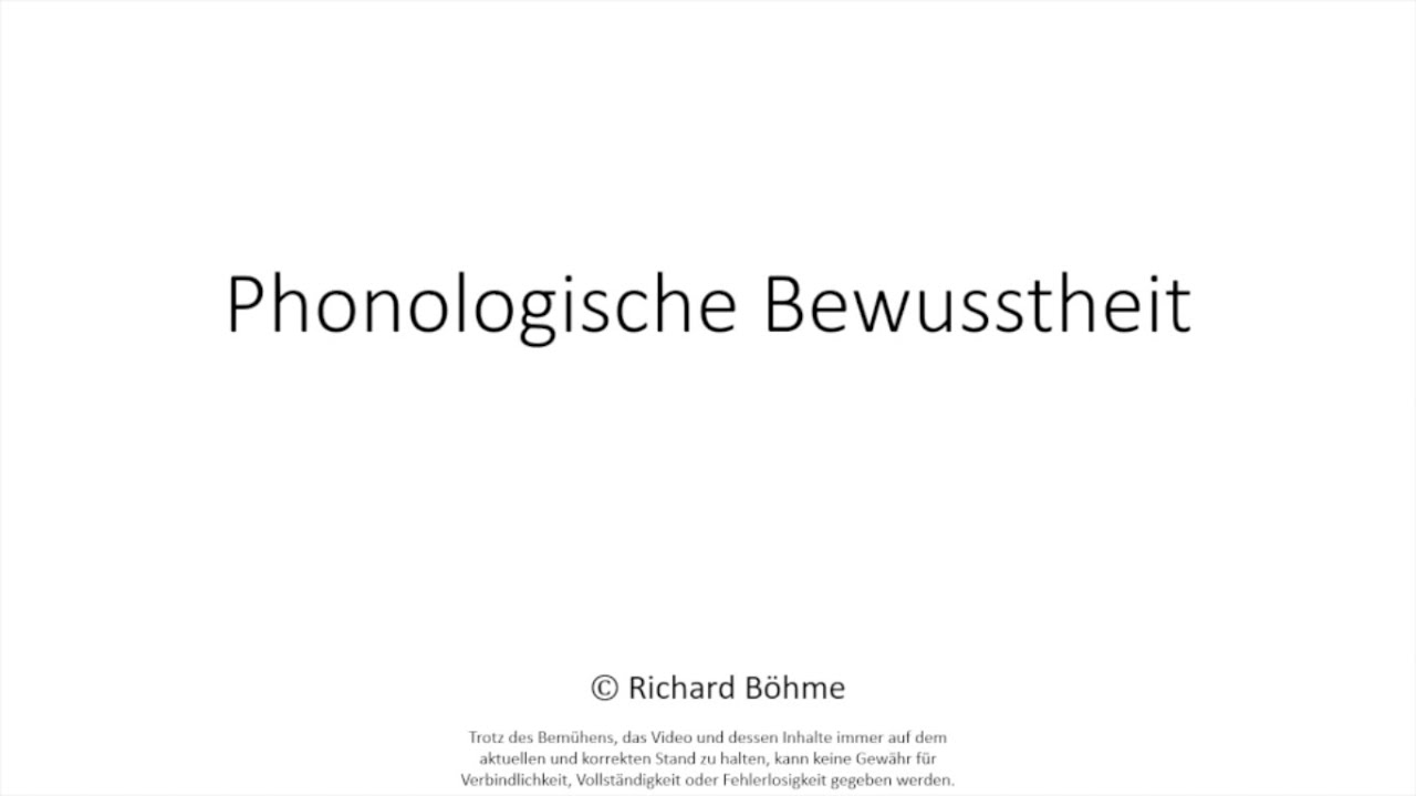 Phonologische Bewusstheit