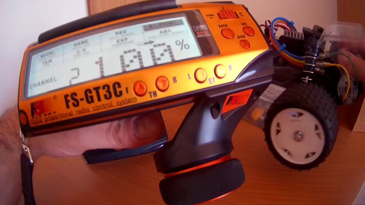 FS GT3C with throttle trim and end point adjustments issues