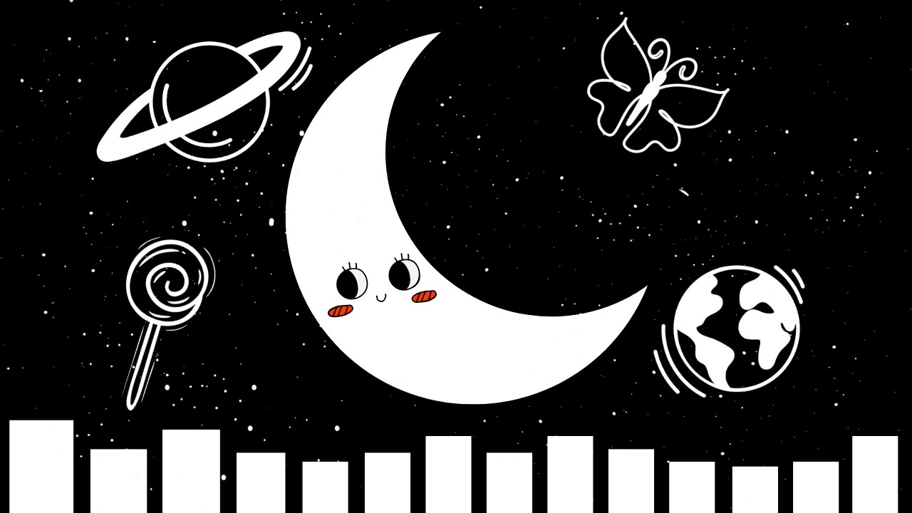 Baby Sensory Video - Calm Black and White Baby Stimulation - Calm Music